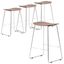 Melrose Wood Counter Stool with Chrome Frame In Walnut