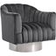 Meridian 519Grey Farrah Series Armchair Velvet Accent Chair