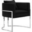 Meridian 524Black Pippa Series Armchair Fabric Wood and Metal Frame Accent Chair