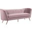 Meridian Margo Series Stationary Velvet Sofa