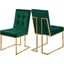 Meridian Pierre Series Contemporary Velvet Metal Frame Dining Room Chair (Set of 2)