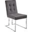 Meridian 731GreyC Alexis Series Contemporary Velvet Metal Frame Dining Room Chair Set of 2
