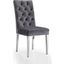 Meridian 732GreyC Juno Series Contemporary Velvet Metal Frame Dining Room Chair Set of 2