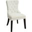 Meridian 740CreamC Nikki Series Contemporary Fabric Wood Frame Dining Room Chair