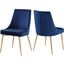 Meridian 783NavyC Karina Series Contemporary Velvet Metal Frame Dining Room Chair Set of 2