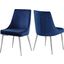 Meridian 784NavyC Karina Series Contemporary Velvet Metal Frame Dining Room Chair Set of 2