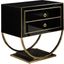 Alyssa Side Table In Black and Gold