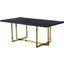 Meridian Elle Gold Dining Table
