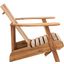 Merlin Natural Adirondack Chair With Retractable Footrest