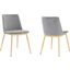 Messina Modern Gray Velvet And Gold Metal Leg Dining Room Chair
