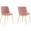 Messina Modern Pink Velvet And Gold Metal Leg Dining Room Chair