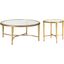 Metal Designs Gold Leaf Sangiovese Round Occasional Table Set