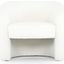 Metro Blythe Accent Chair In Boucle White Upholstery