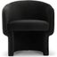 Metro Jessie Accent Chair In Black Upholstery