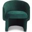 Metro Jessie Accent Chair In Dark Green Upholstery