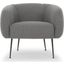 Metro Sepli Accent Chair In Black Legs And Charcoal Boucle Upholstery