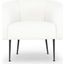Metro Sepli Accent Chair In Black Legs And White Boucle Upholstery