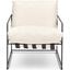 Metro Trent Accent Chair In Washed White Upholstery