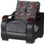 Metroplex Upholstered Convertible Armchair with Storage In Gray