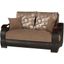 Metroplex Upholstered Convertible Loveseat with Storage In Brown