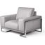 Mia Bella Gianna Chair And A Half In Light Gray And Steel