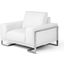 Mia Bella Gianna Chair And A Half In White And Steel