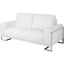 Mia Bella Gianna Loveseat In White And Steel