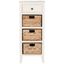 Michaela Distressed White Drawer Side Table
