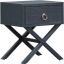 Midnight Wire Brushed Denim 1 Drawer Accent Table