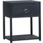 Midnight Wire Brushed Denim 1 Shelf Accent Table