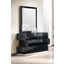 Milan Black Lacquer Dresser and Mirror