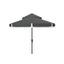 Milan Fringe 9Ft Double Top Crank Umbrella in Grey