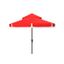 Milan Fringe 9Ft Double Top Crank Umbrella in Red
