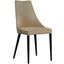 Milano Leather Dining Chair Set of 2 In Tan