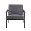 Milano Stationary Metal Accent Chair In Charcoal