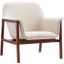 Miller Accent Chair in Cream and Walnut