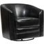 Milo Swivel Accent Chair In Classic Black