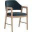 Milton Dining Armchair In Light Wash And Meg Dusty Teal