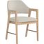 Milton Dining Armchair In Light Wash And Mina Ivory