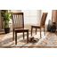 Minette Modern and Contemporary Transitional Walnut Brown Finished Wood 2-Piece Dining Chair Set