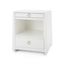 Ming 2-Drawer Side Table In Chiffon White