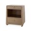 Ming 2-Drawer Side Table In Flax Brown