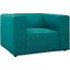 Mingle Upholstered Fabric Armchair In Teal