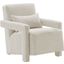 Mirage Boucle Upholstered Armchair In Ivory
