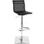 Mirage Contemporary Adjustable Barstool With Swivel In Black