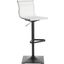 Mirage Contemporary Barstool In Black Metal And White Mesh Fabric