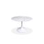 Baux Dining Table In White Ceramic Top And Black Legs