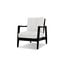Craftsman Matte Black Frame Vanilla Bean Fabric Accent Chair