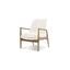 Reynolds Ash Wood Frame And Cream Boucle Fabric Lounge Chair