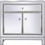 Modern 29 Inch Mirrored Cabinet In Antique Silver